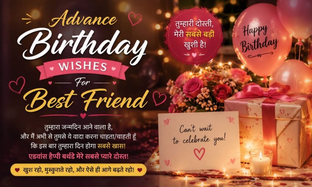 Advance Birthday Wishes For Best Friend
