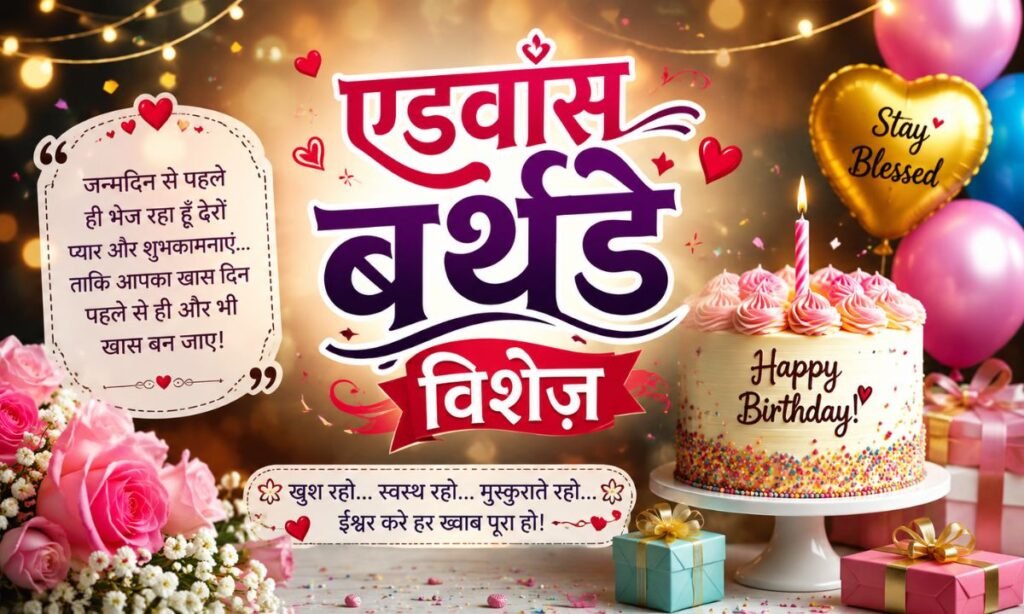 Advance Birthday Wishes in Hindi