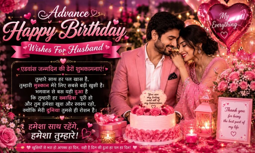Advance Happy Birthday Wishes For Husband​