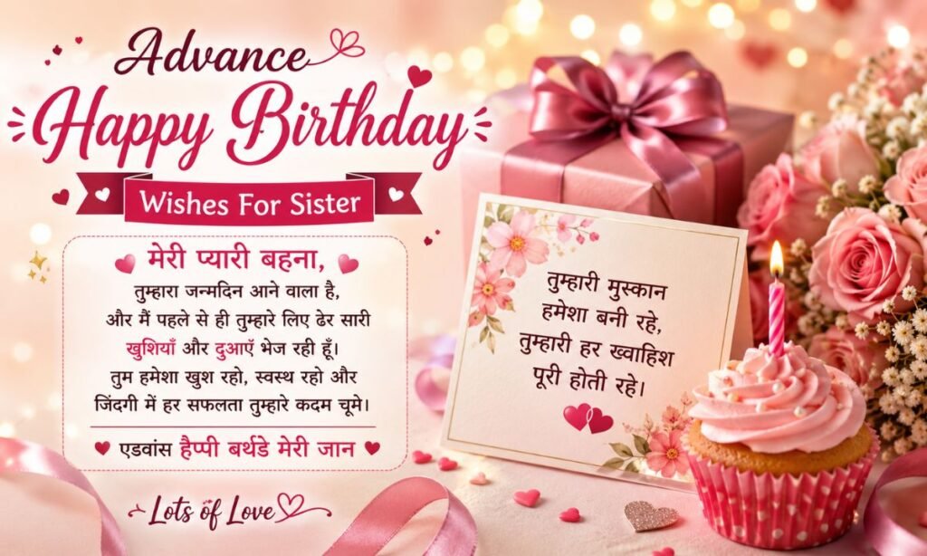 Advance Happy Birthday Wishes For Sister