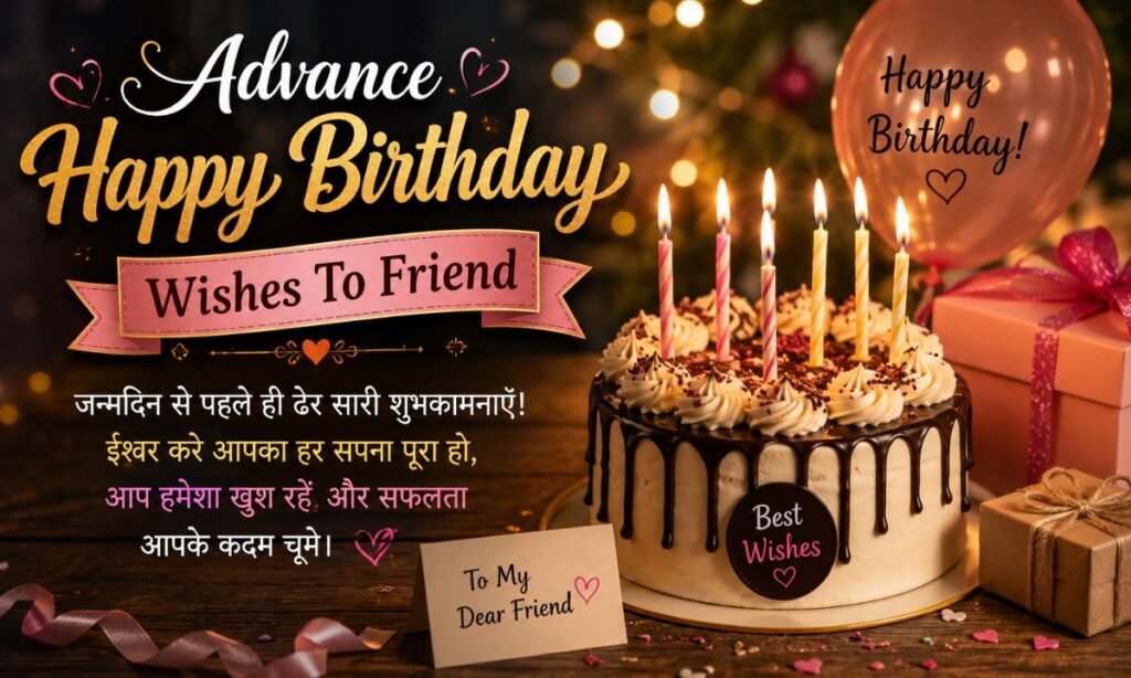 Advance Happy Birthday Wishes To Friend​