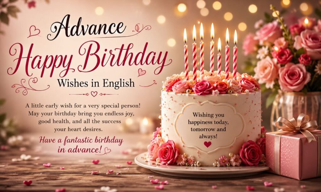 Advance Happy Birthday Wishes in English
