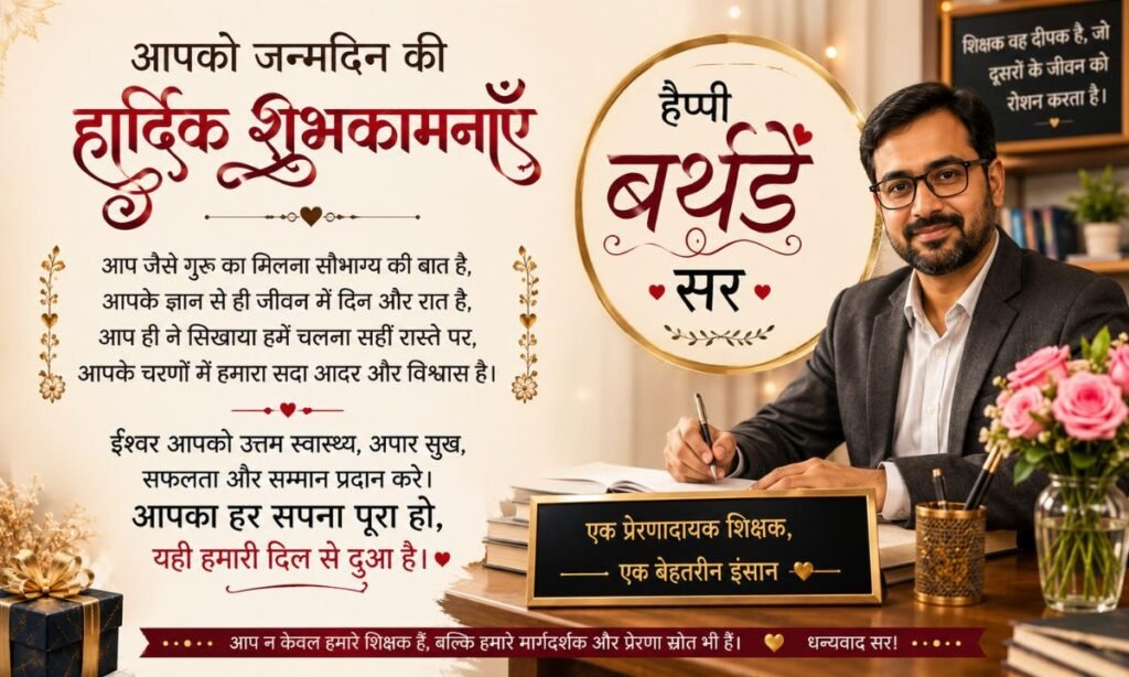 Happy Birthday Sir Wishes Shayari