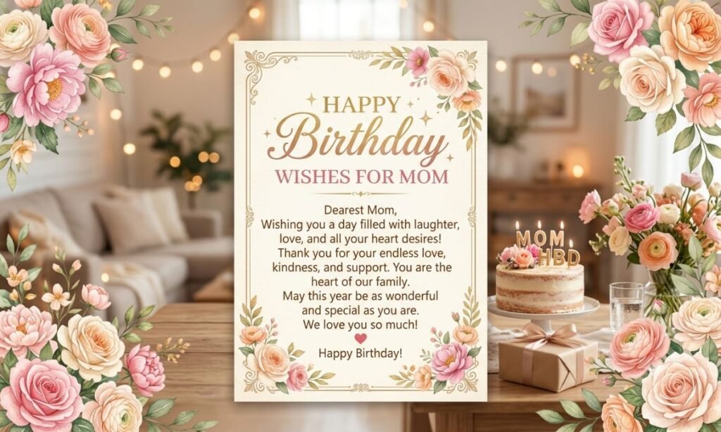 Happy Birthday Wishes For Mom In English