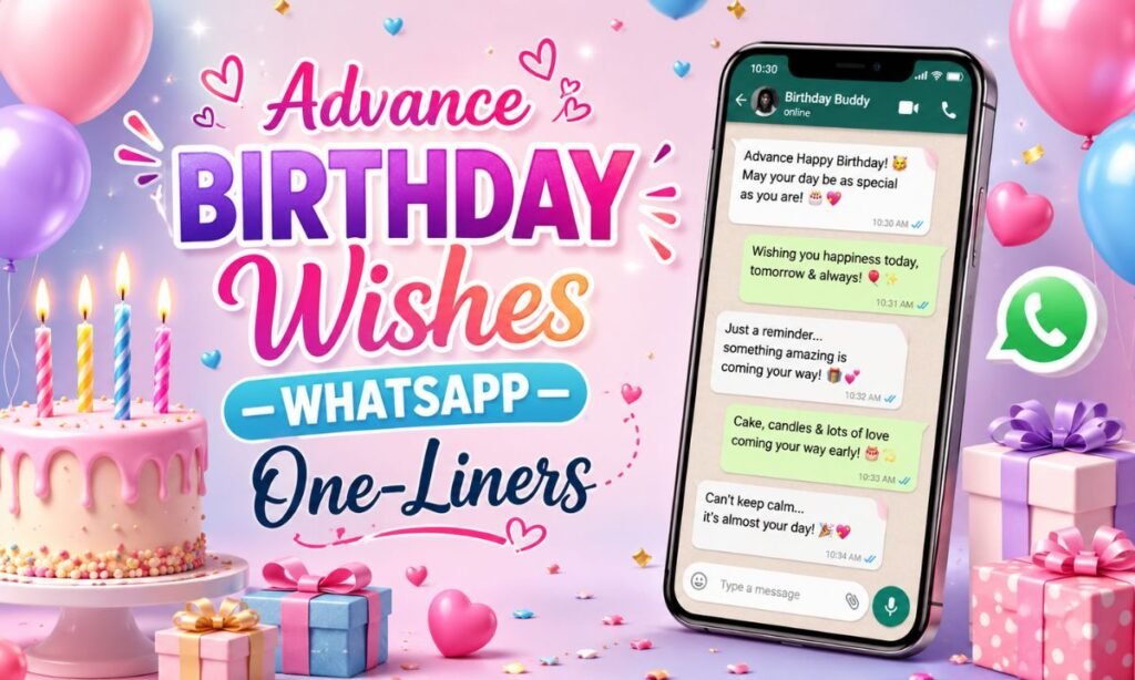 Advance Birthday Wishes — WhatsApp One-Liners