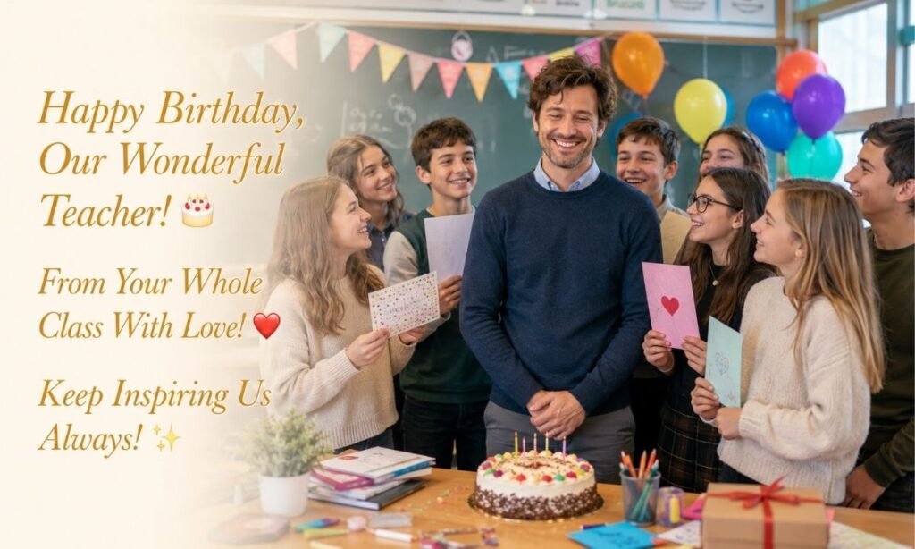 Class & Group Birthday Messages for Teachers 🎓
