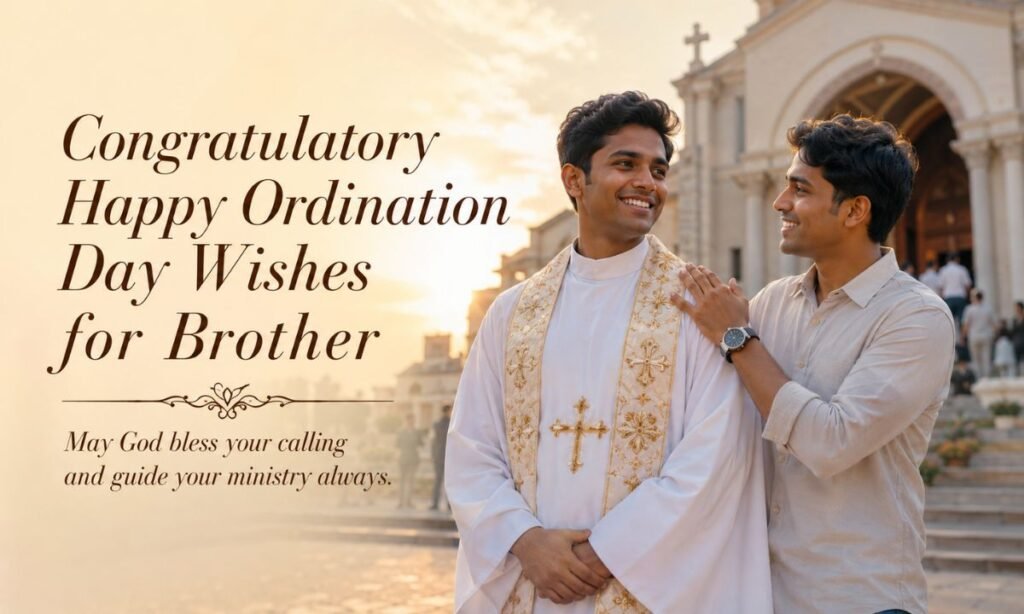 Congratulatory Happy Ordination Day Wishes for Brother