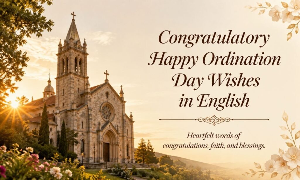Congratulatory Happy Ordination Day Wishes in English