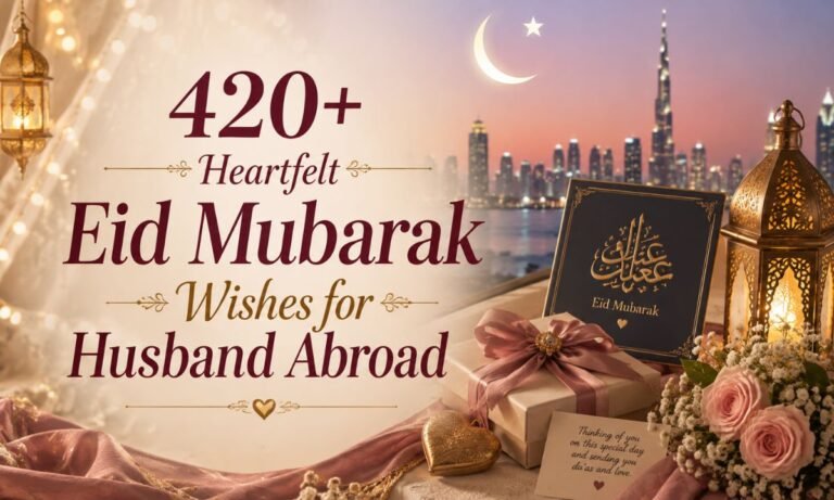 Eid Mubarak Wishes for Husband Abroad