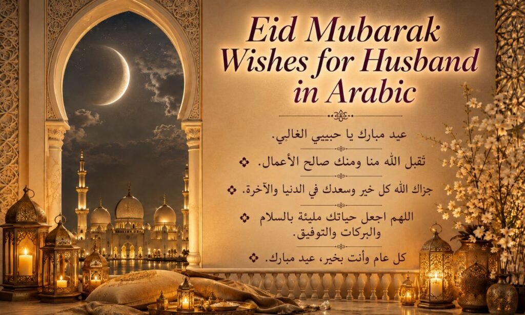 Eid Mubarak Wishes for Husband in Arabic