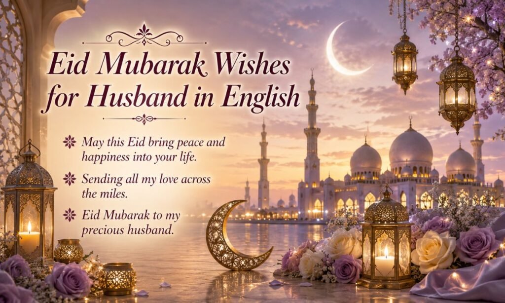 Eid Mubarak Wishes for Husband in English
