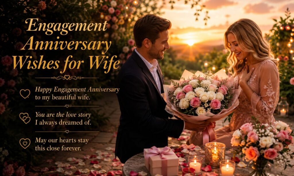 Engagement Anniversary Wishes for Wife