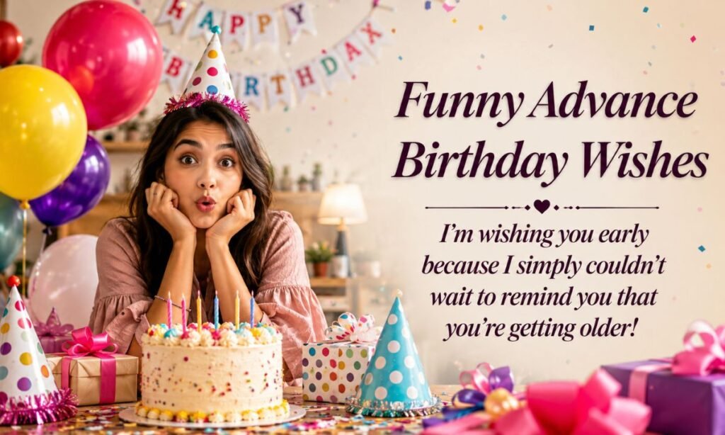 Funny Advance Birthday Wishes
