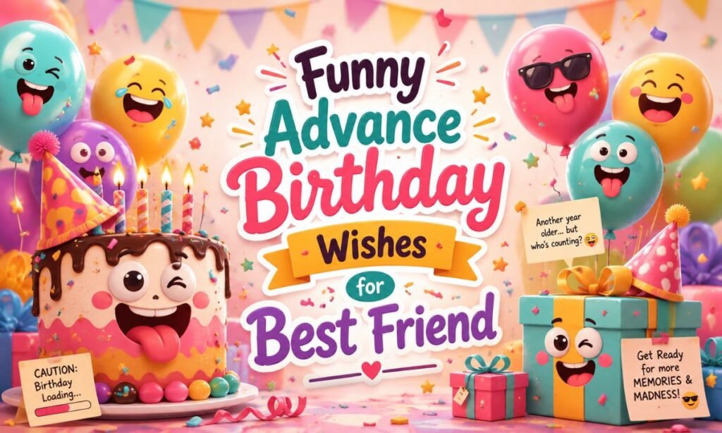 Funny Advance Birthday Wishes for Best Friend