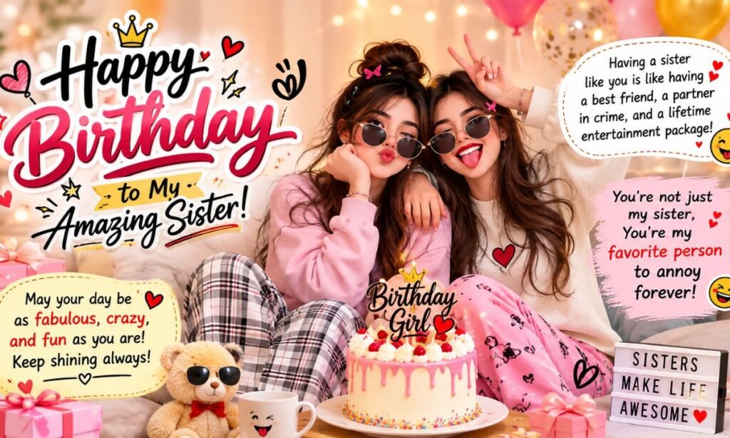 Funny Happy Birthday Wishes For Sister​