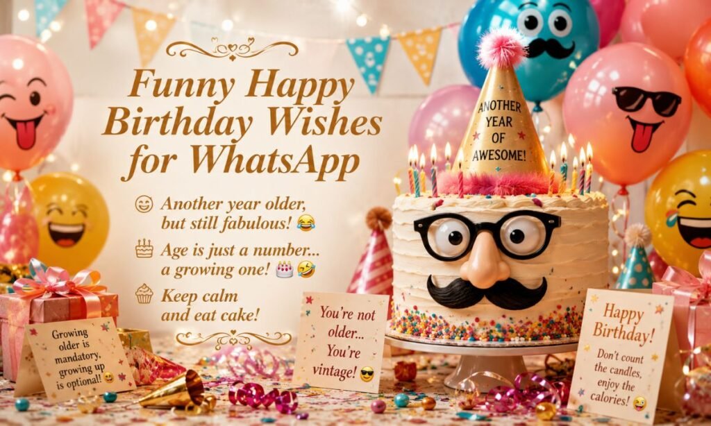Funny Happy Birthday Wishes for WhatsApp