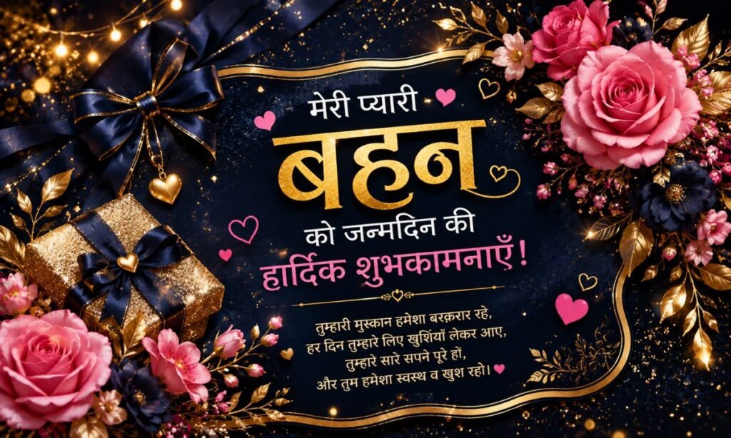 Happy Birthday Wishes for Sister in Hindi