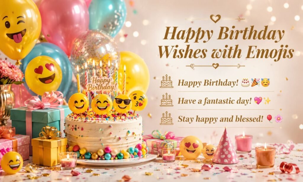 Happy Birthday Wishes with Emojis