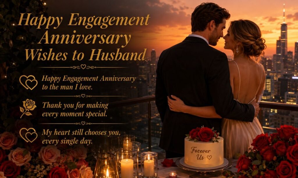 Happy Engagement Anniversary Wishes to Husband