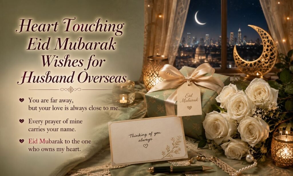 Heart Touching Eid Mubarak Wishes for Husband Overseas