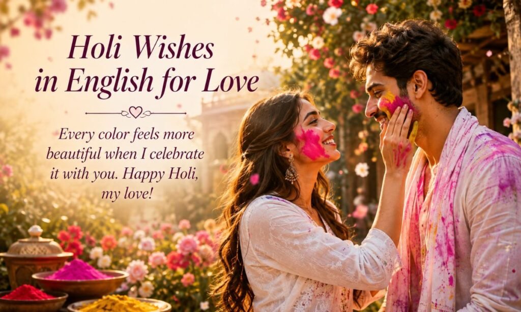 Holi Wishes in English for Love