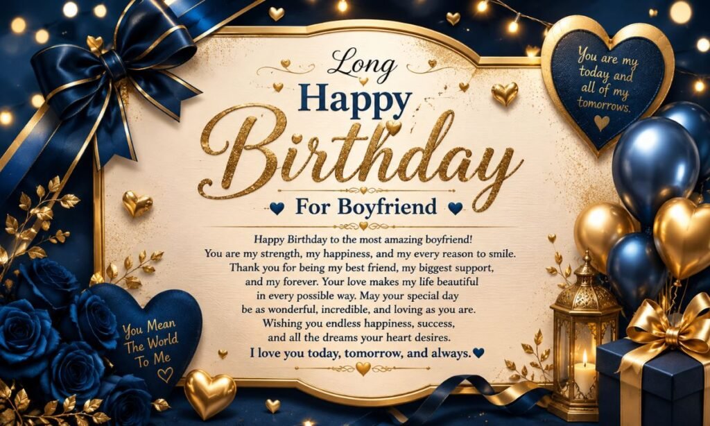 Long Happy Birthday Wishes For Boyfriend