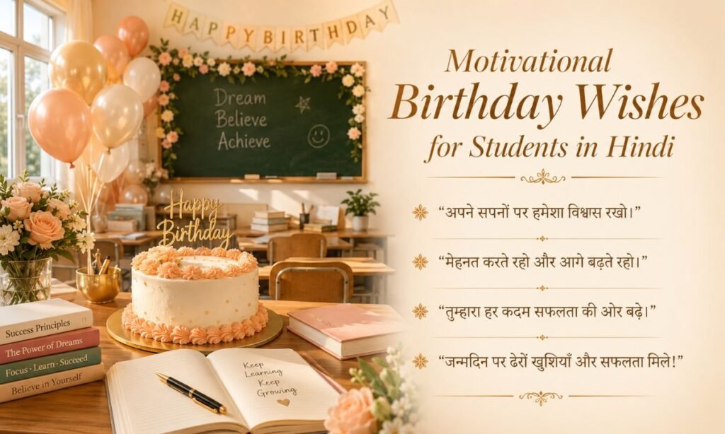 Motivational Birthday Wishes for Students in Hindi