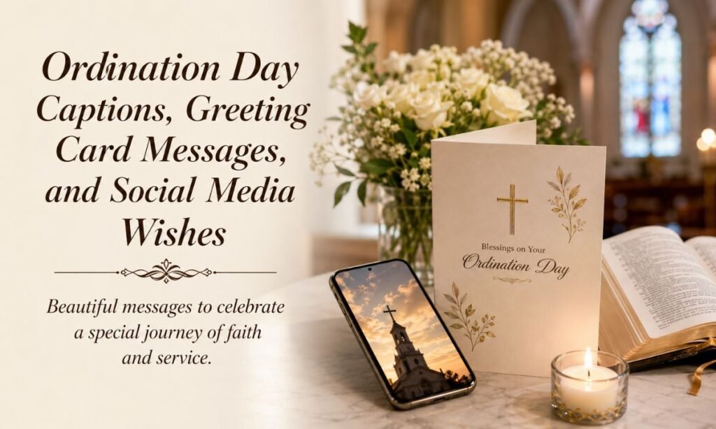 Ordination Day Captions, Greeting Card Messages, and Social Media Wishes