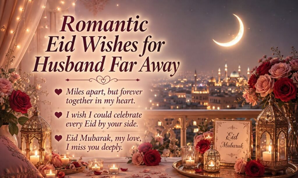 Romantic Eid Wishes for Husband Far Away