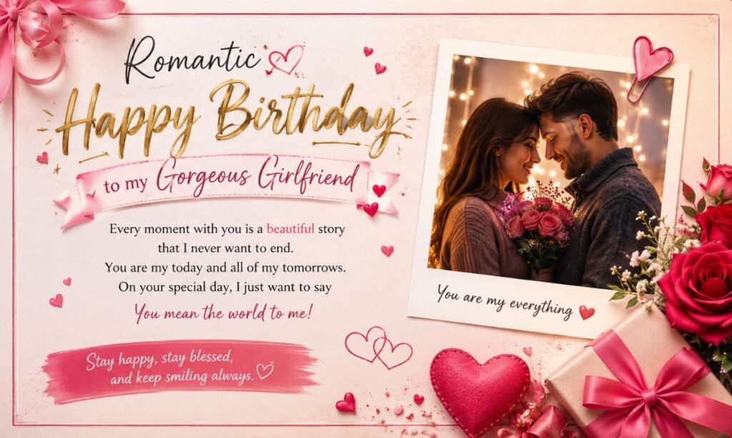 Romantic Happy Birthday Wishes for Gf​