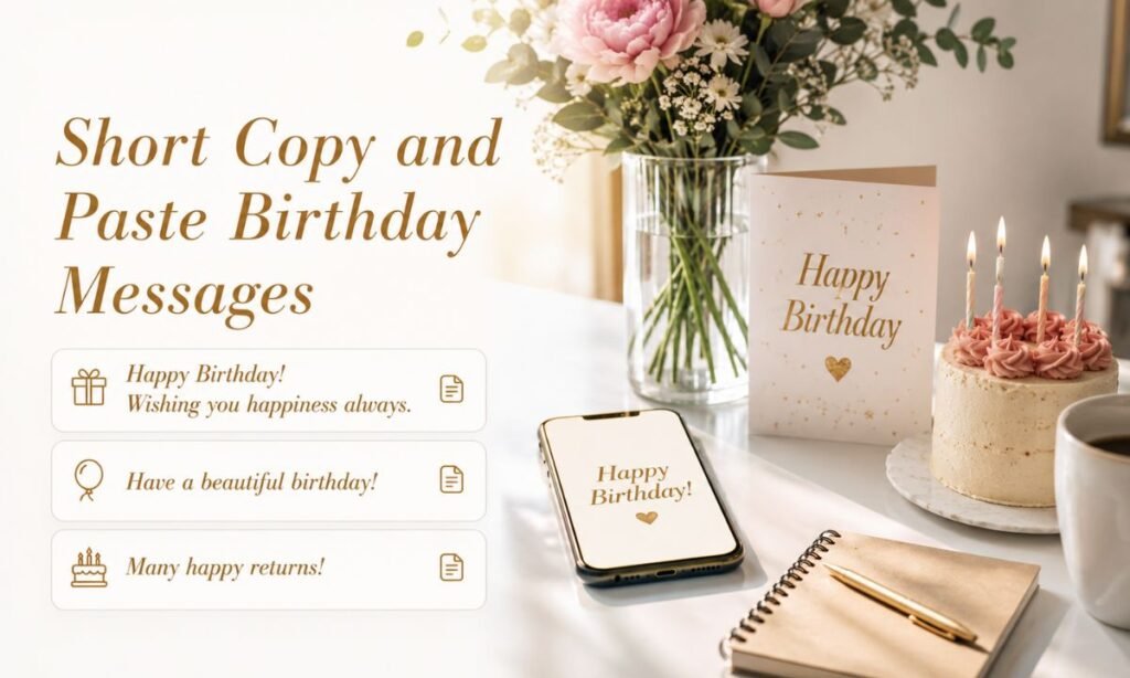 Short Copy and Paste Birthday Messages