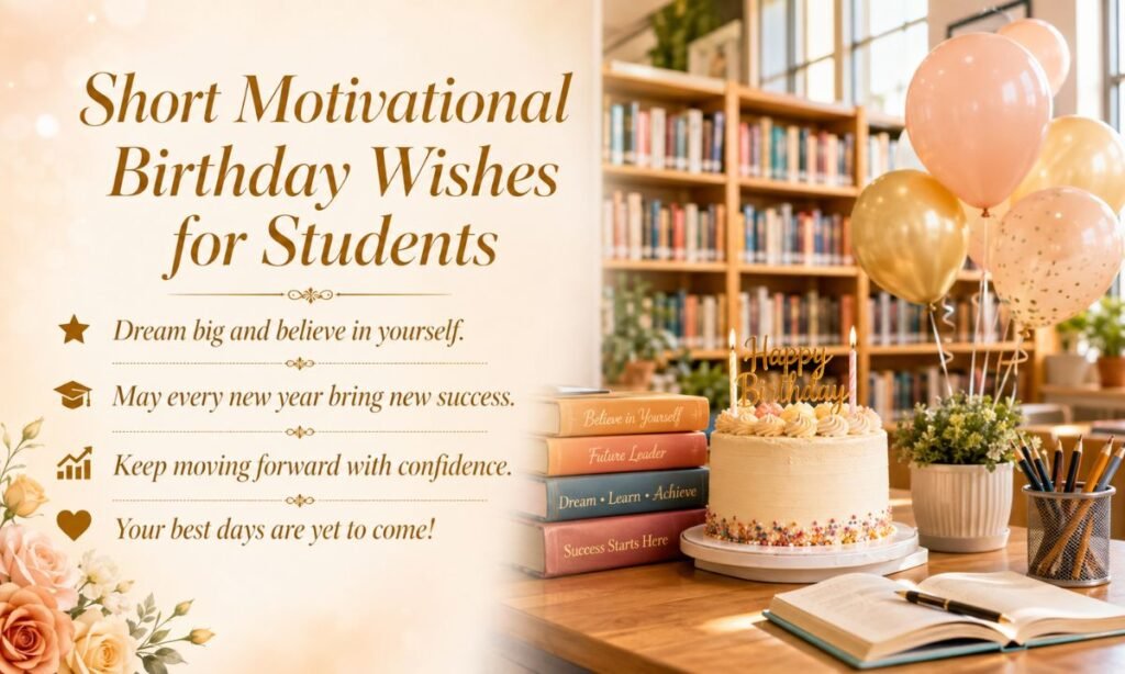 Short Motivational Birthday Wishes for Students