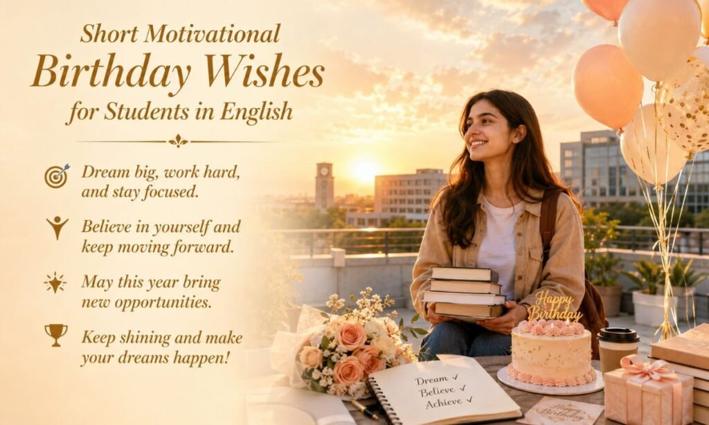 Short Motivational Birthday Wishes for Students in English