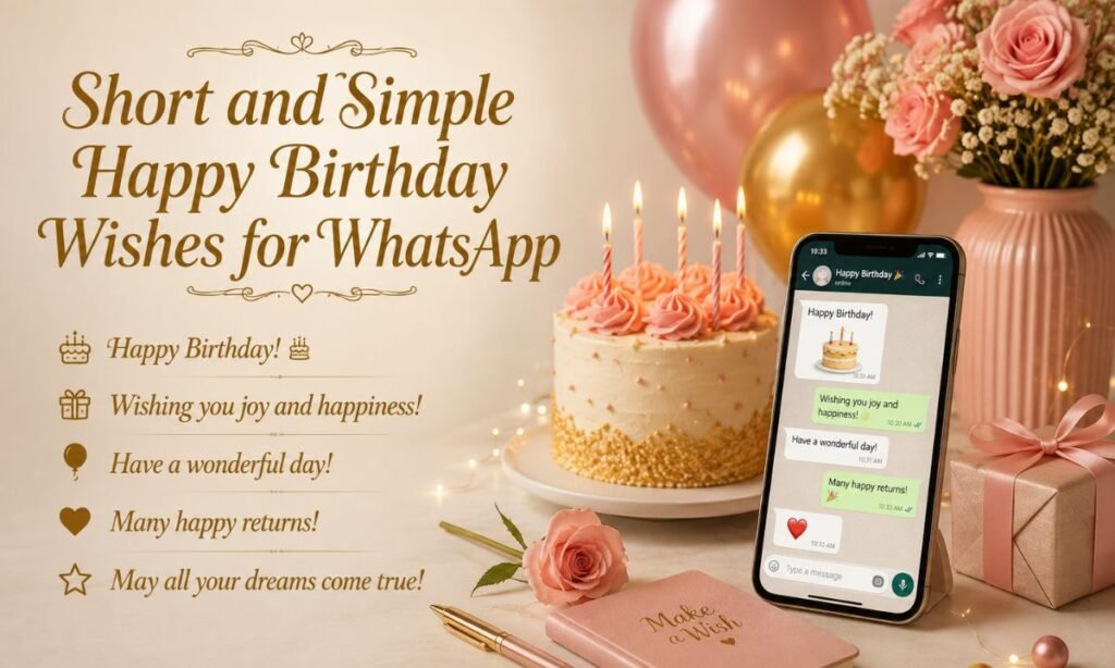 Short and Simple Happy Birthday Wishes for WhatsApp