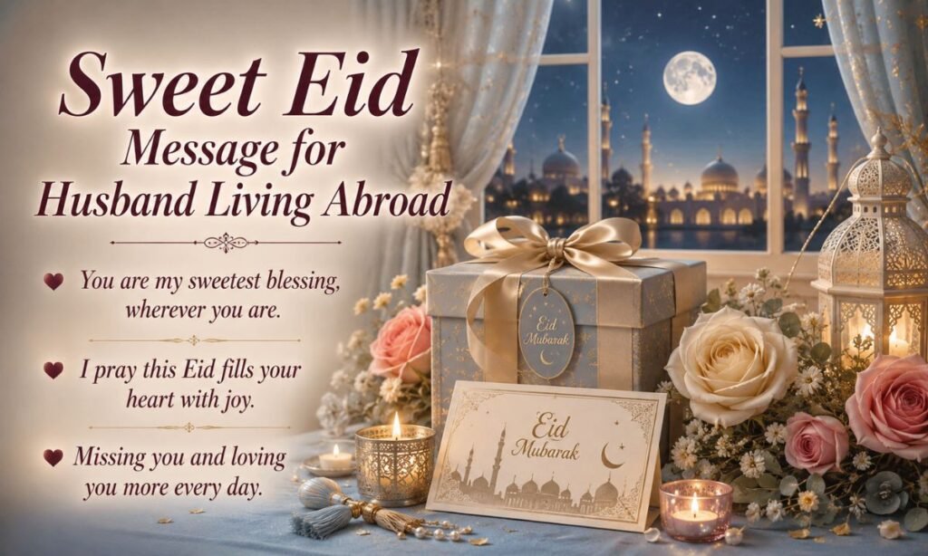 Sweet Eid Message for Husband Living Abroad