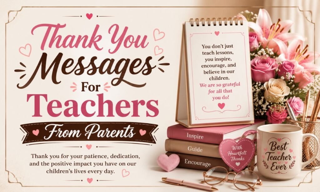 Thank You Messages For Teachers From Parents