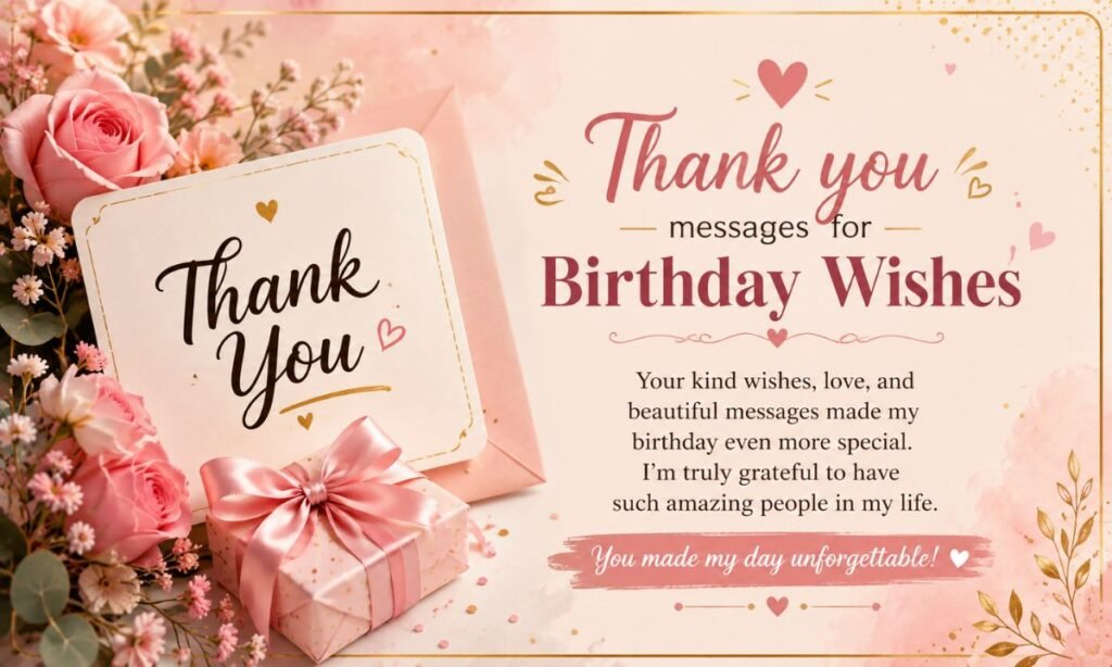 Thank you messages for birthday wishes