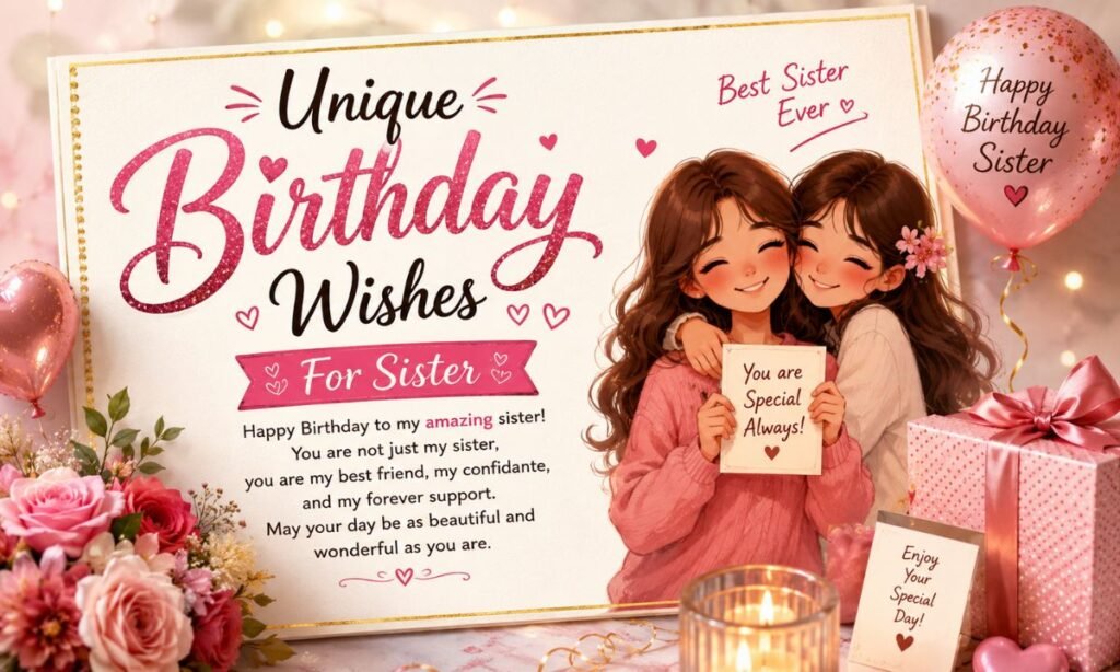 Unique Birthday Wishes For Sister