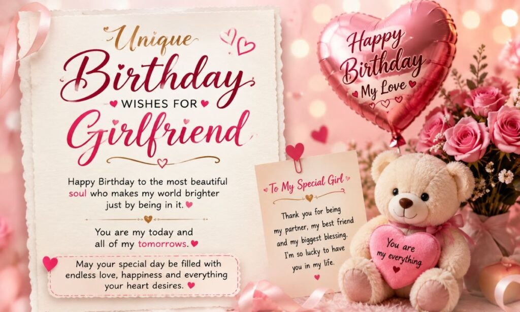 Unique birthday wishes for girlfriend