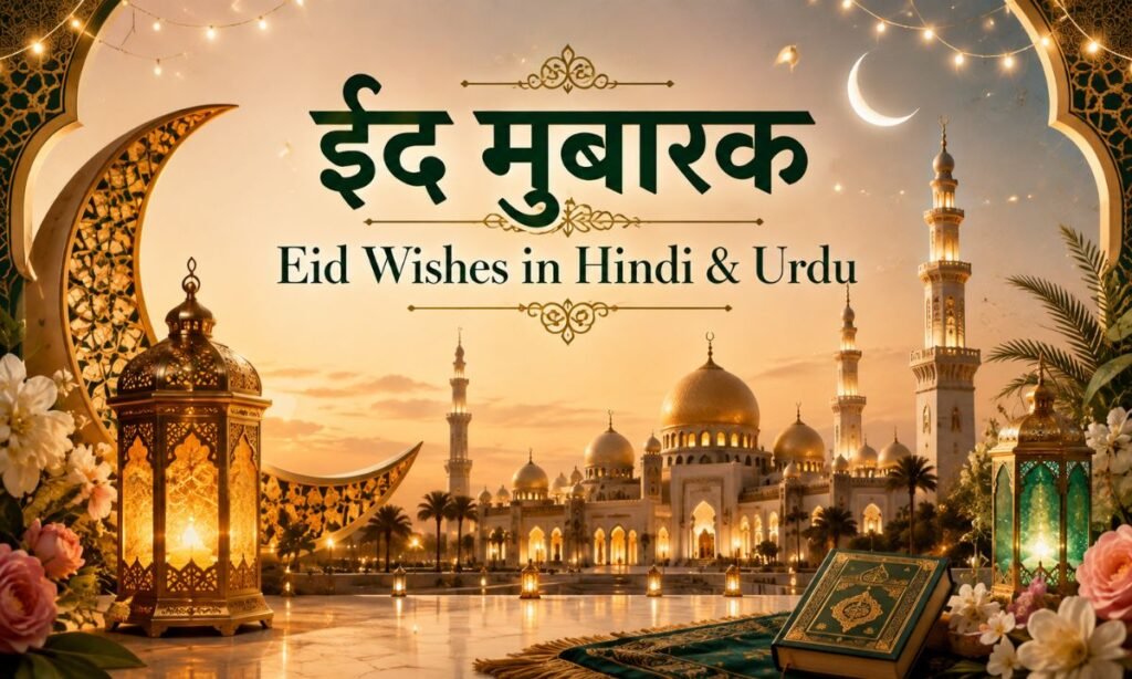 ईद मुबारक — Eid Wishes in Hindi & Urdu