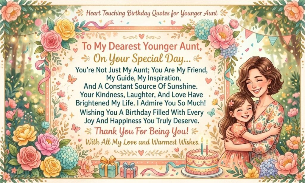 Heart Touching Birthday Quotes for Younger Aunt