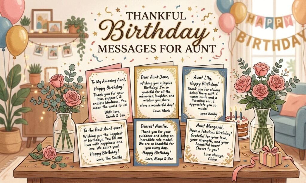 Thankful Birthday Messages for Aunt